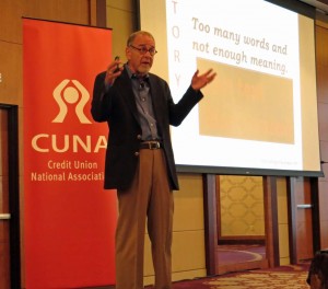 keynote on storytelling for business and training Doug Stevenson delivers a keynote on storytelling for trainers at CUNA conference